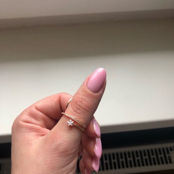 Star Diamond Pave Rose Gold Ring - Picture 7 of 8